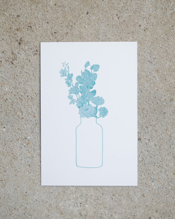 affiche bouquets de fleurs