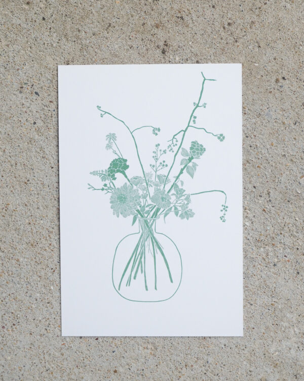 affiche bouquets de fleurs