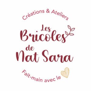 Logo Les Bricoles de Nat Sara - Créations & ateliers fait-main avec le coeur