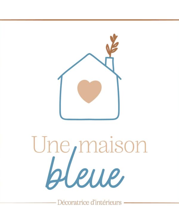 Logo Une Maison Bleue - Décoratrice d'intérieurs