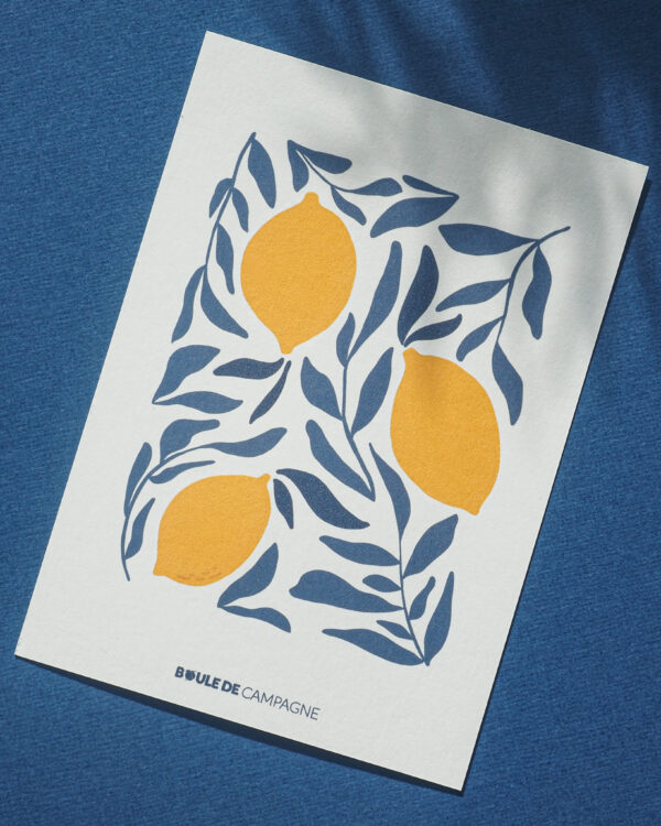 carte postale citrons