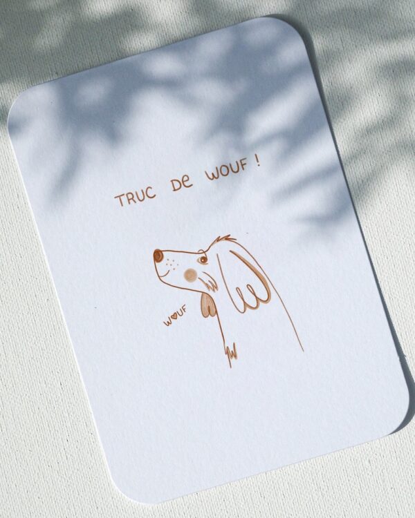 carte postale cocker chien truc de wouf