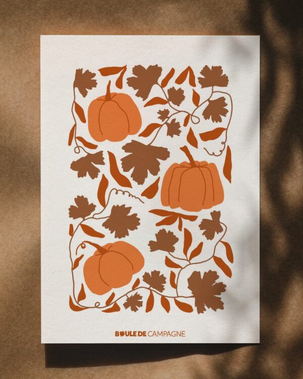 carte postale citrouilles