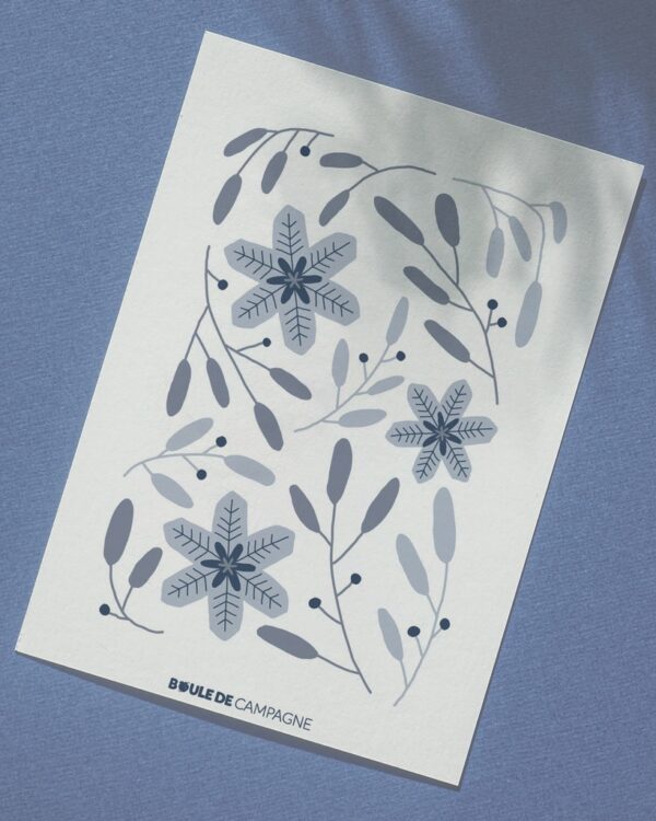 carte postale flocons