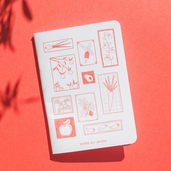 petit carnet made in france - modèle soleil au jardin