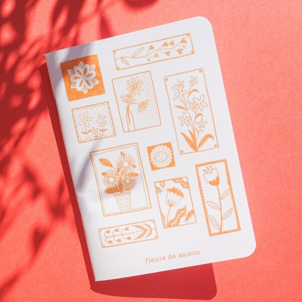 petit carnet made in france - modèle fleur de saison