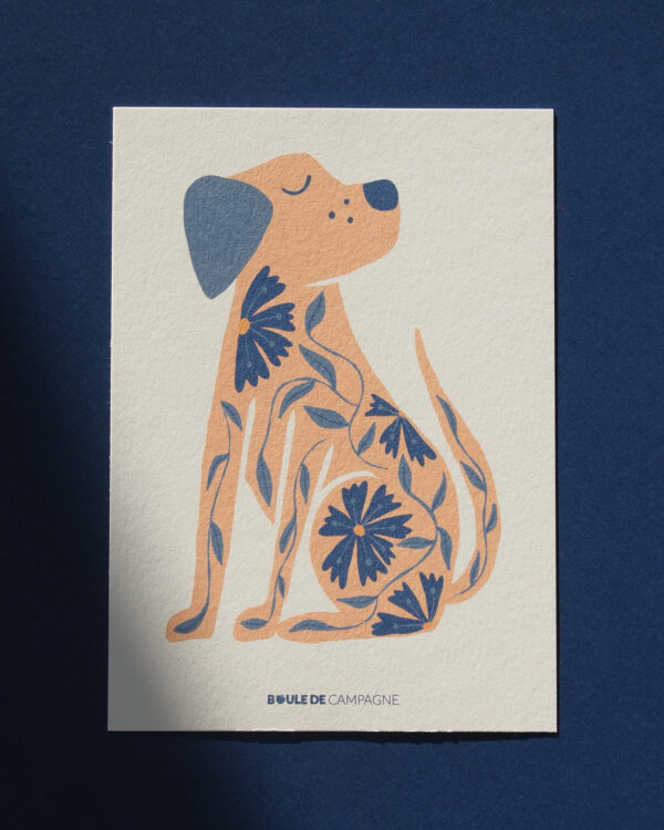 Carte postale Chien en Porcelaine – Image 2