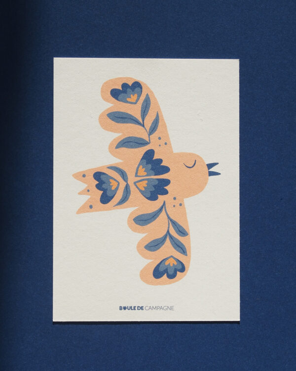 Carte postale Oiseau en Porcelaine – Image 2
