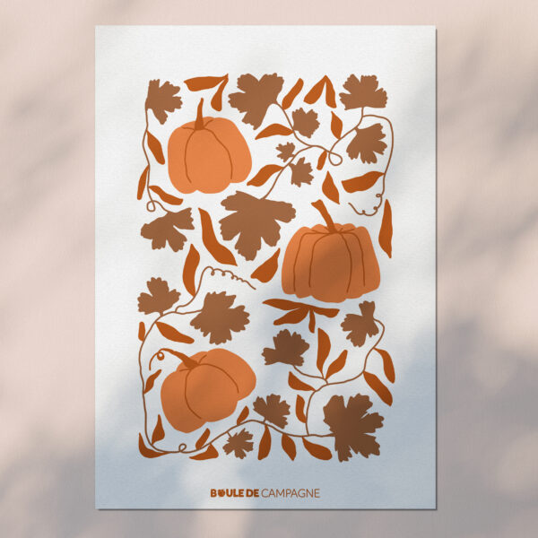 Carte postale d'automne - Citrouilles 🎃