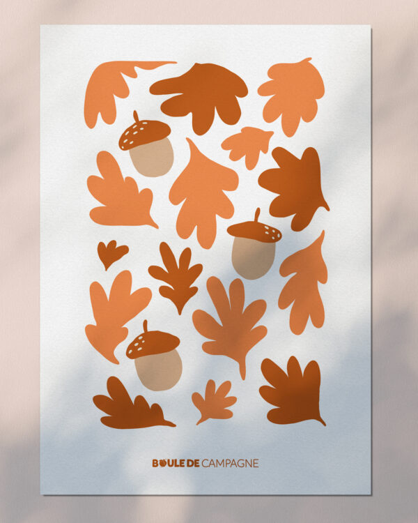 Carte postale d'automne - Glands 🌰