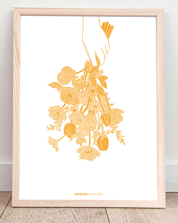 Tulipa - Affiche bouquet - Jaune