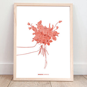 Clematis - Affiche bouquet - Orange