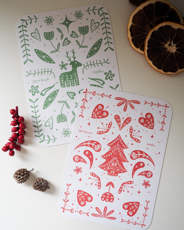 Carte postale de Noël - Vert – Image 5