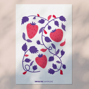 Carte postale d'été - Fraise🍓