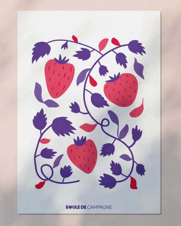 Carte postale d'été - Fraise🍓