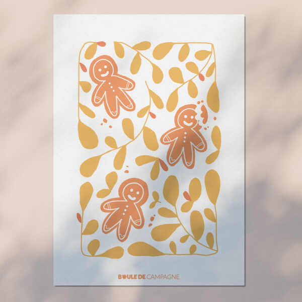 Carte postale d'hiver - Pains d'épice🍪