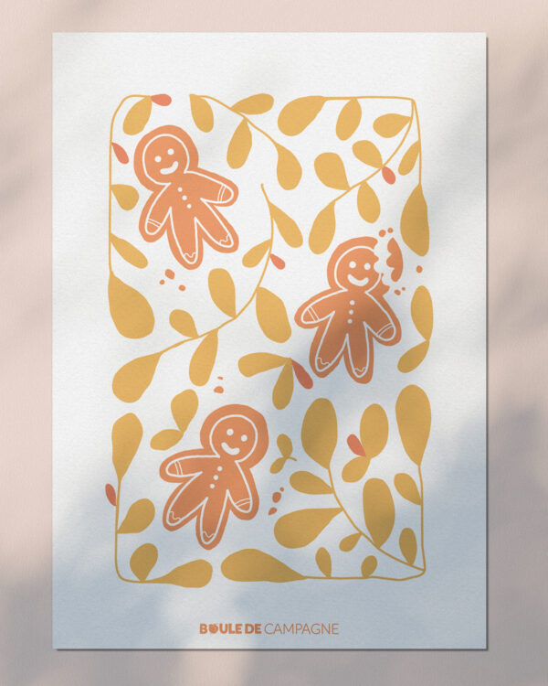 Carte postale d'hiver - Pains d'épice🍪