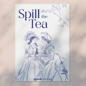 Carte postale "Spill the Tea" - Collection Toile de Jouy