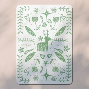 Carte postale de Noël - Vert