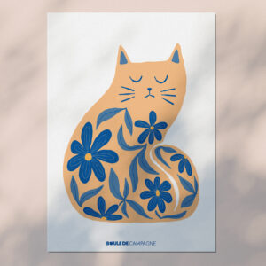 Carte postale Chat en Porcelaine