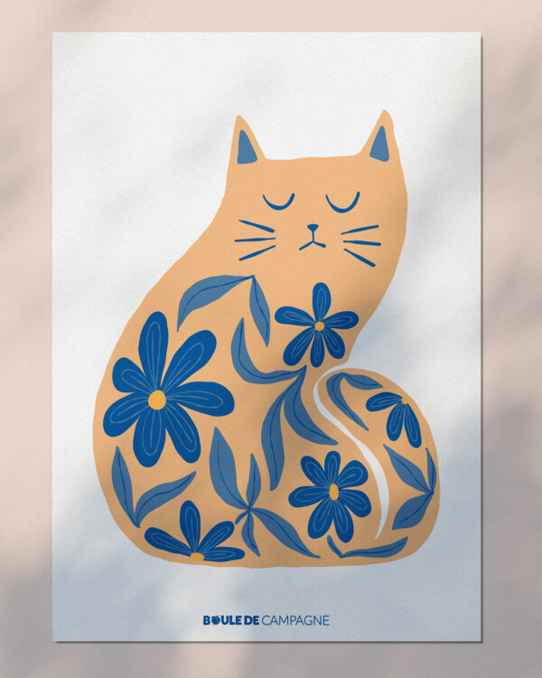 Carte postale Chat en Porcelaine