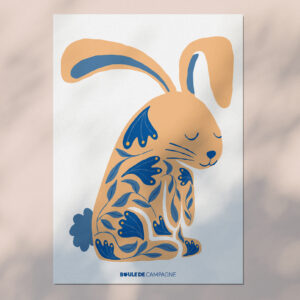 Carte postale Lapin en Porcelaine