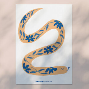 Carte postale Serpent en Porcelaine