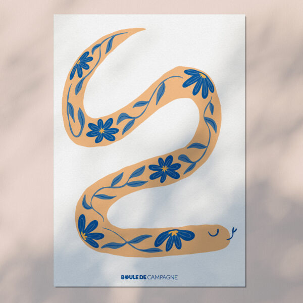 Carte postale Serpent en Porcelaine