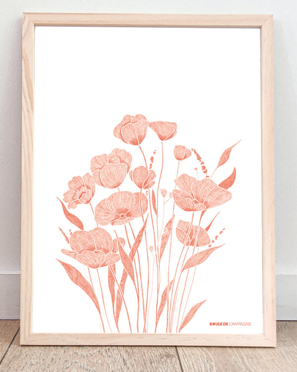 Affiche Prairie - orange