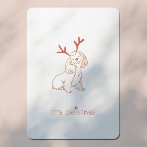 Carte postale Valentin le Cocker - It's Christmas