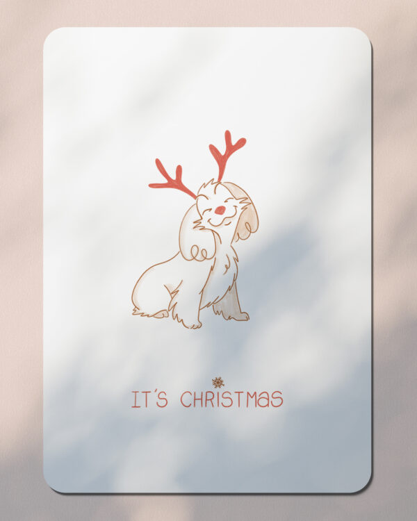 Carte postale Valentin le Cocker - It's Christmas