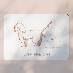 Carte postale Valentin le Cocker - Happy Birthday