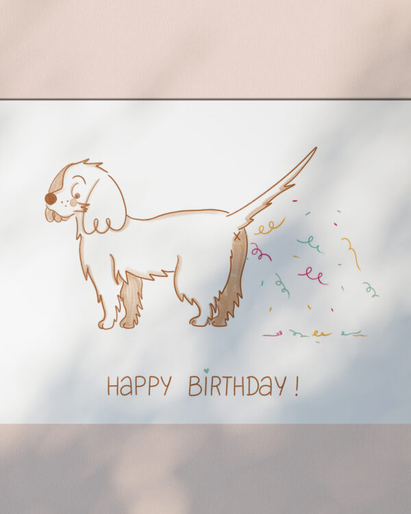 Carte postale Valentin le Cocker - Happy Birthday