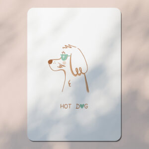 Carte postale Valentin le Cocker - Hot Dog