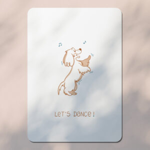 Carte postale Valentin le Cocker - Let's Dance