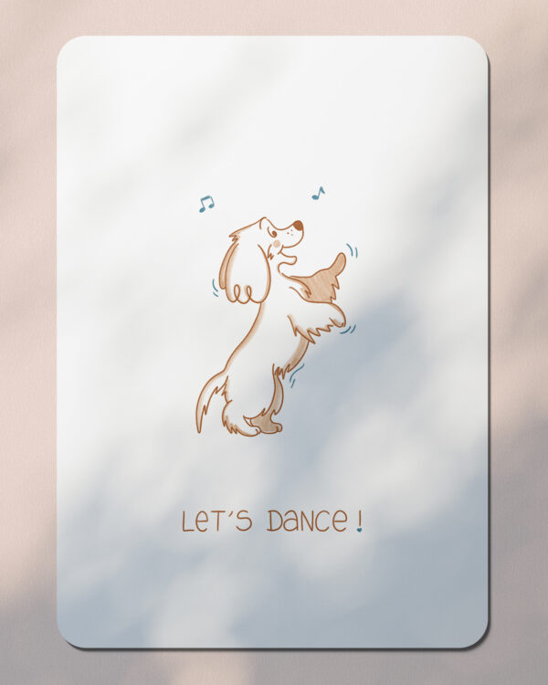 Carte postale Valentin le Cocker - Let's Dance