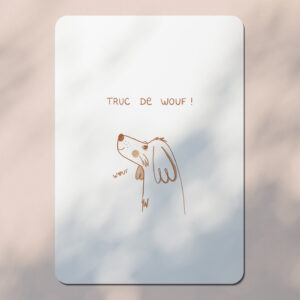 Carte postale Valentin le Cocker - Truc de Wouf