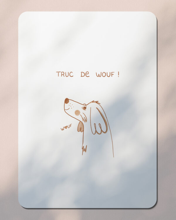 Carte postale Valentin le Cocker - Truc de Wouf
