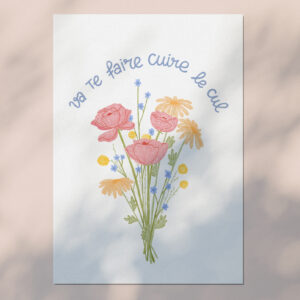 Carte postale "Va te faire cuire le cul"