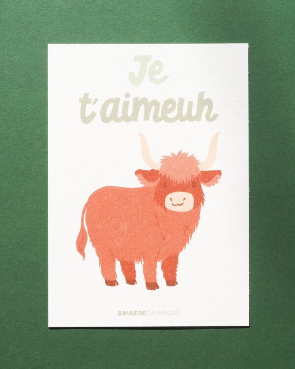 Carte postale "Je t'aimeuh"